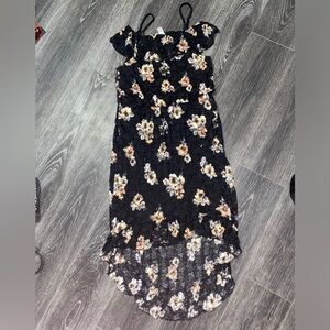 No Boundaries Black Floral Dress